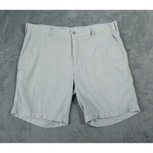 Peter Millar Crown Bedford Shorts Mens British Grey Size 38 Stretch Twill Golf